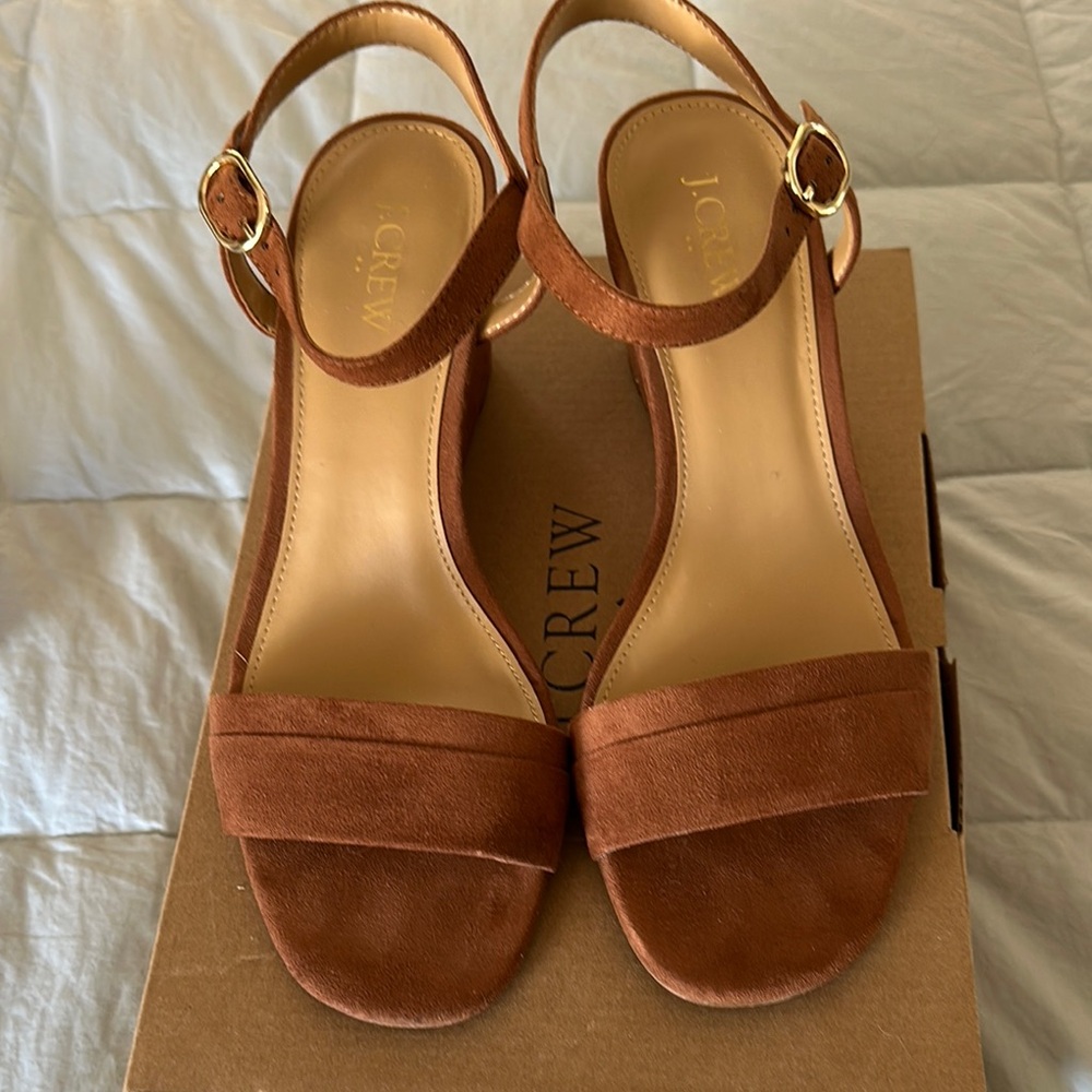 J. Crew Women's cedar wood suede sandals